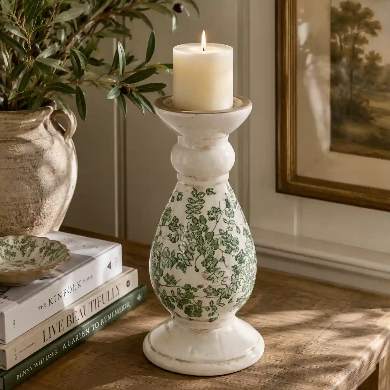 The Ivy & Blossom Tall Candlestick