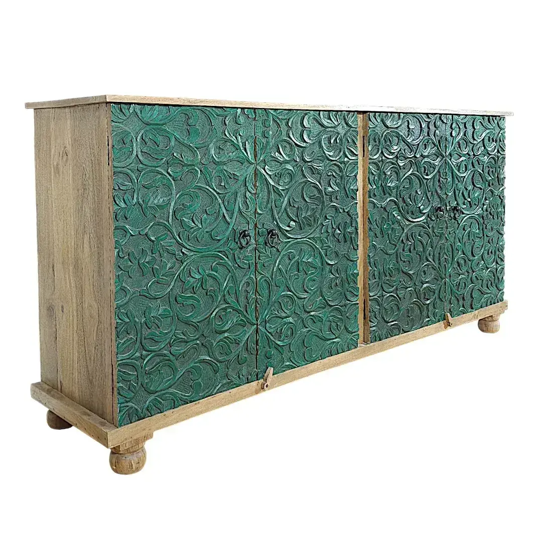 Gardenia Floral 4-Door Sideboard | بوفيه غاردينيا بنقشة الزهور