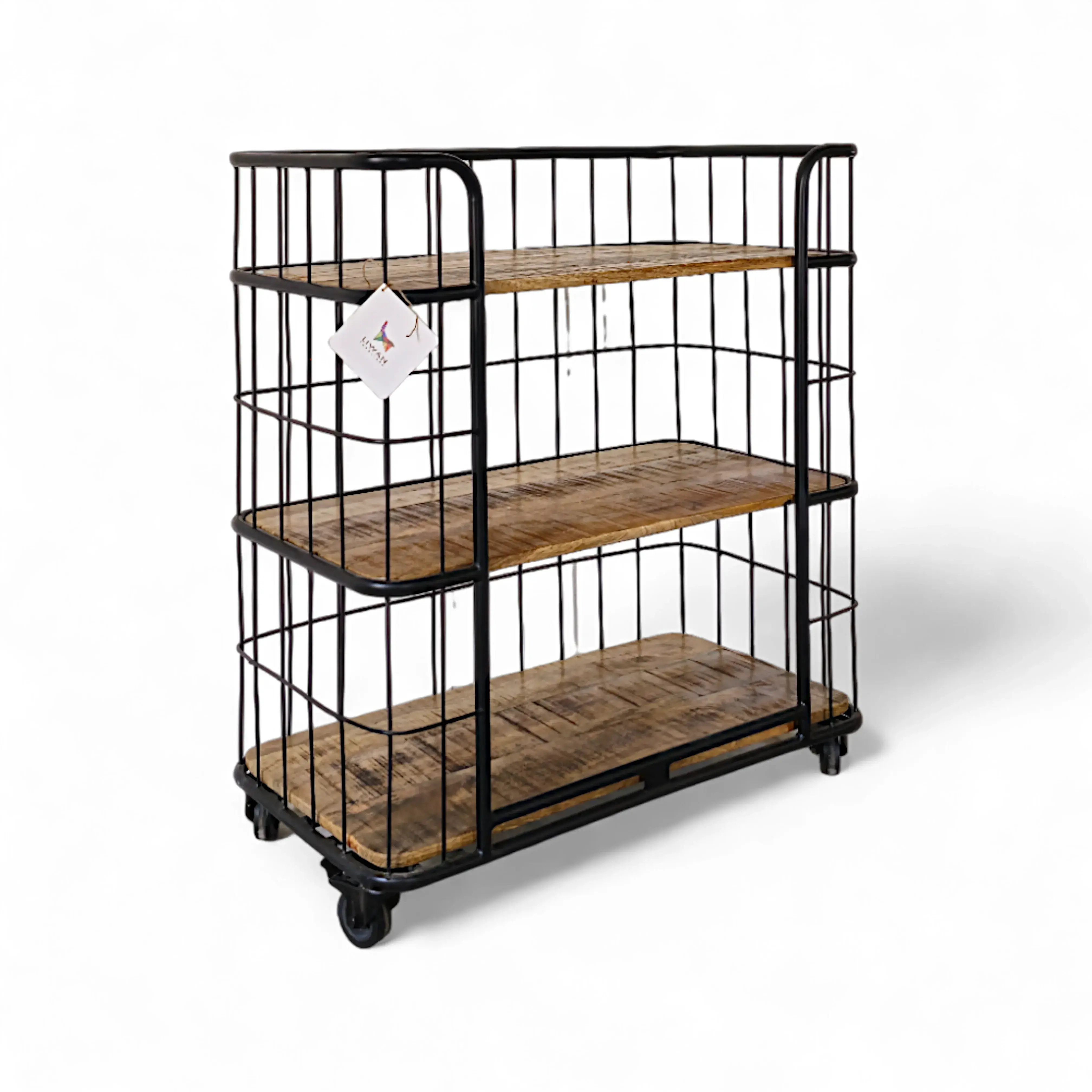 Rolling Storage Cart / Open Book Shelf/ Mobile Storage Unit