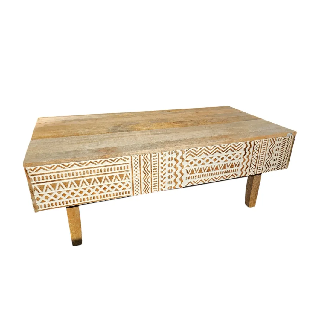 Thar-Bambara Hand-Carved Coffee Table