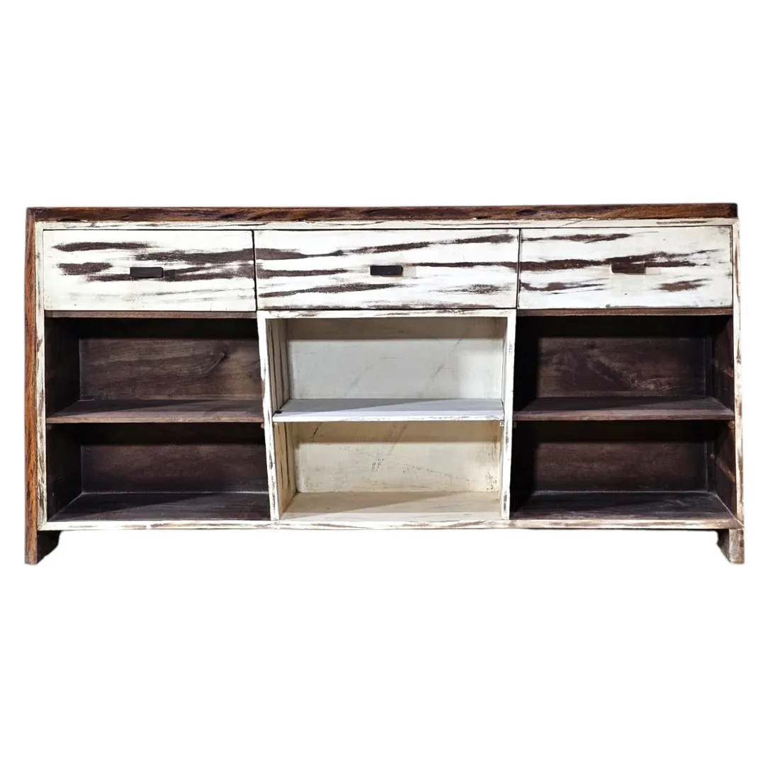 The Kythnos Weathered Solid Acacia Credenza