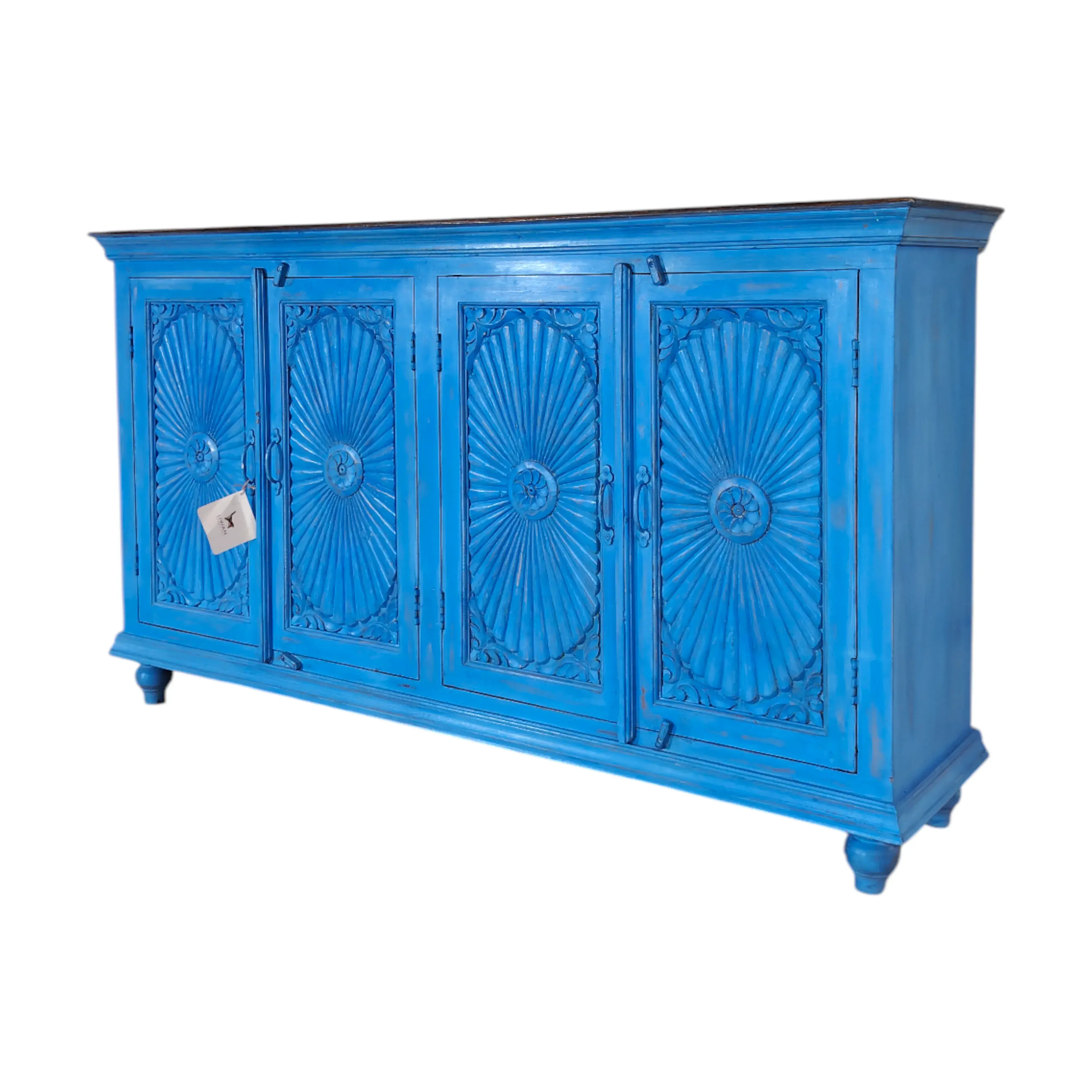 Azure Carved Sideboard