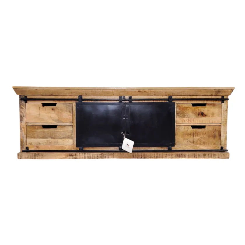 Rustic Industrial Media Console