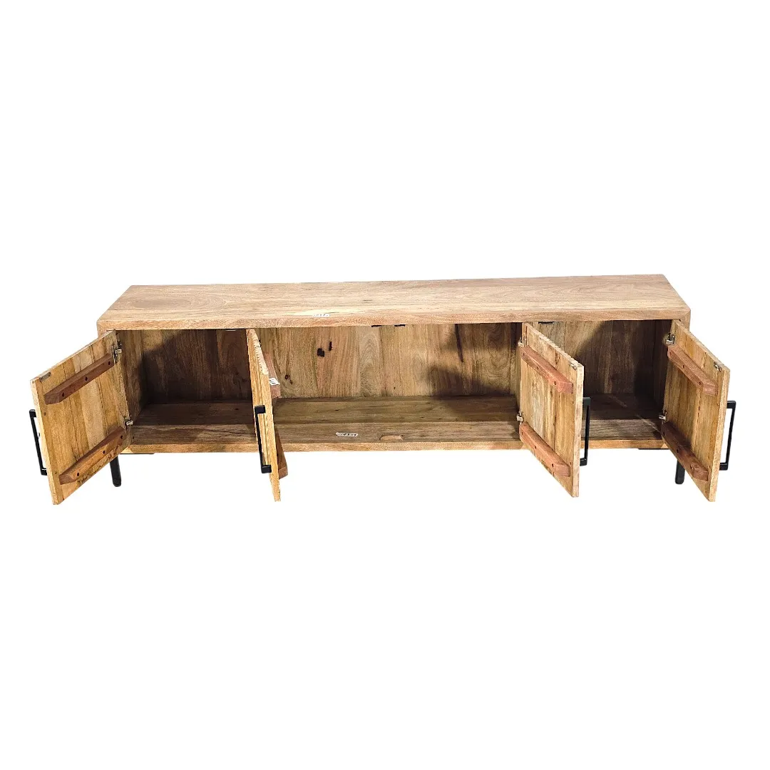 Linear Grooves 4-Door Media Unit