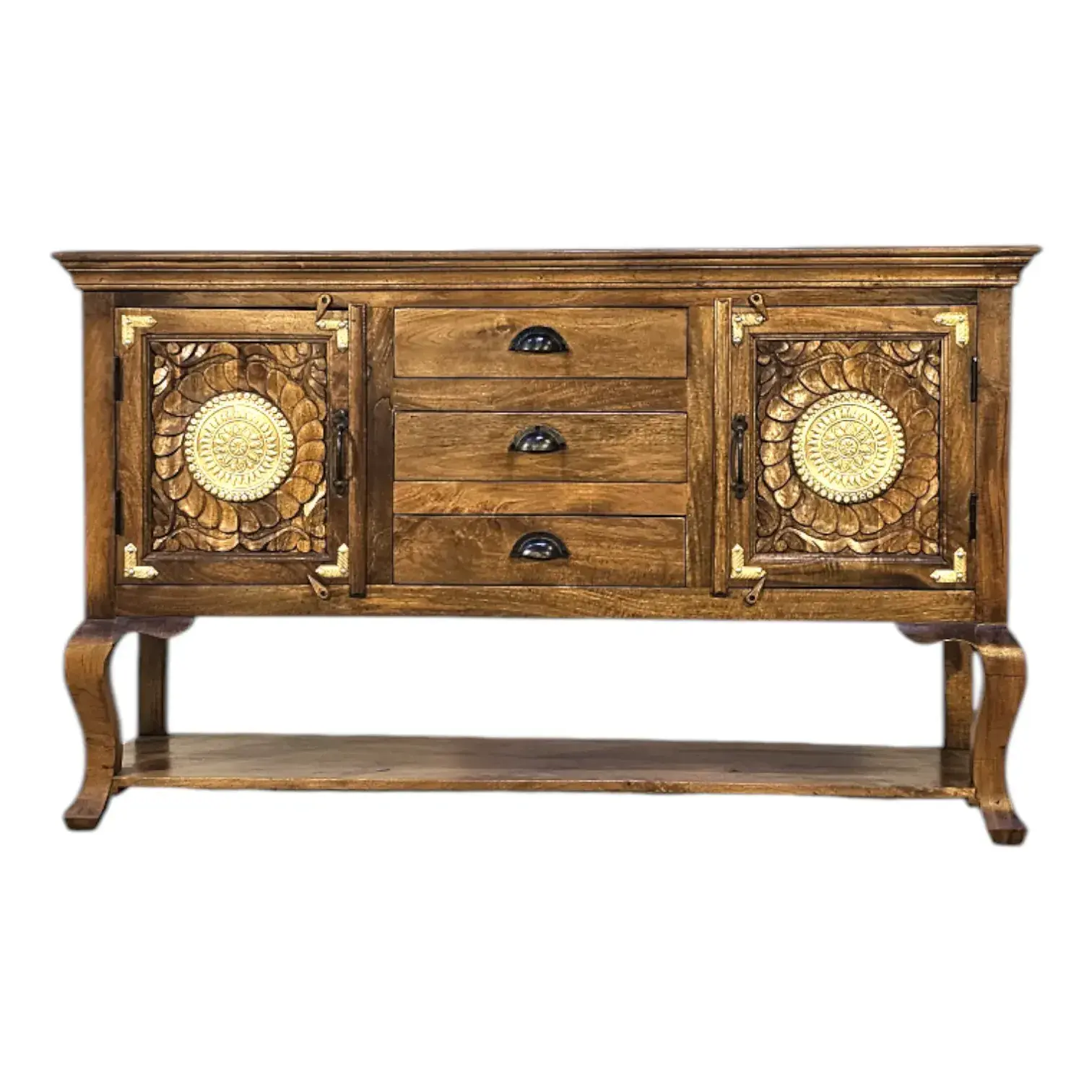 RUSTIC GRANDEUR: Natural Wood Sideboard