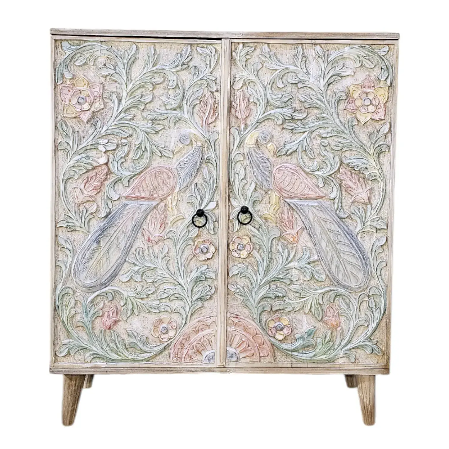 The Peacock Carved Cabinet