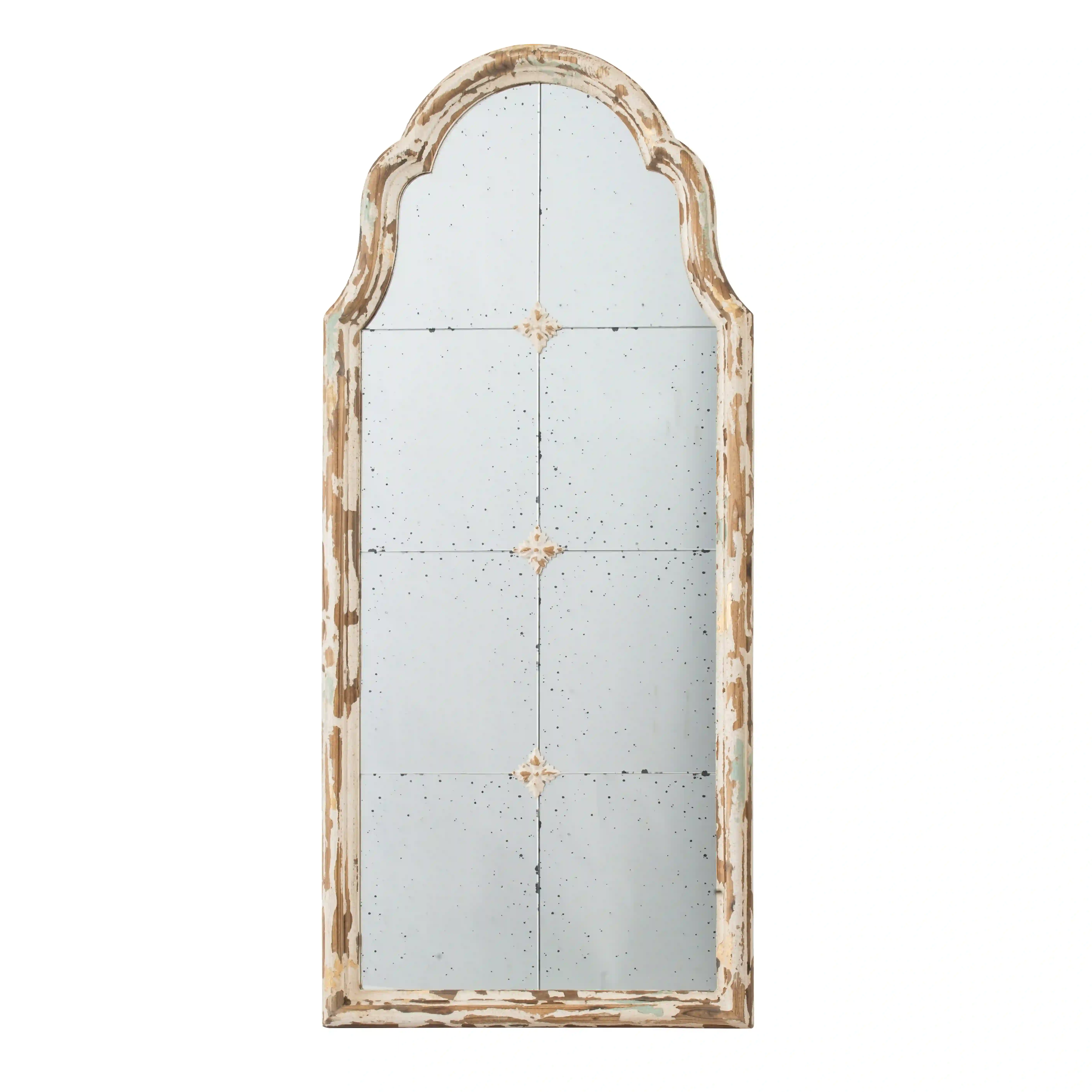 Artisan Carved French Windowpane Mirror