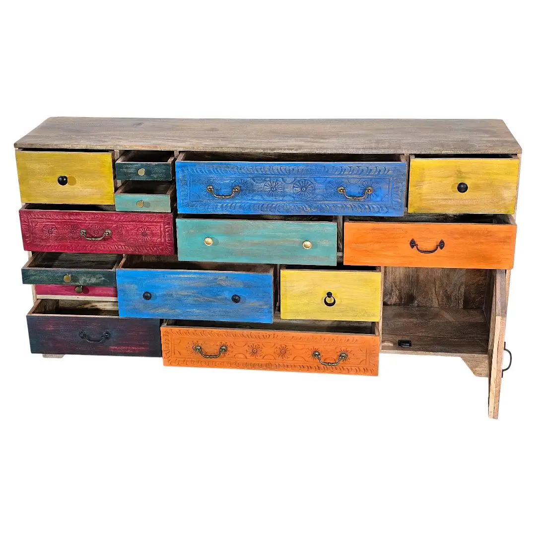 Raj-Era Hand-Painted Apothecary Chest