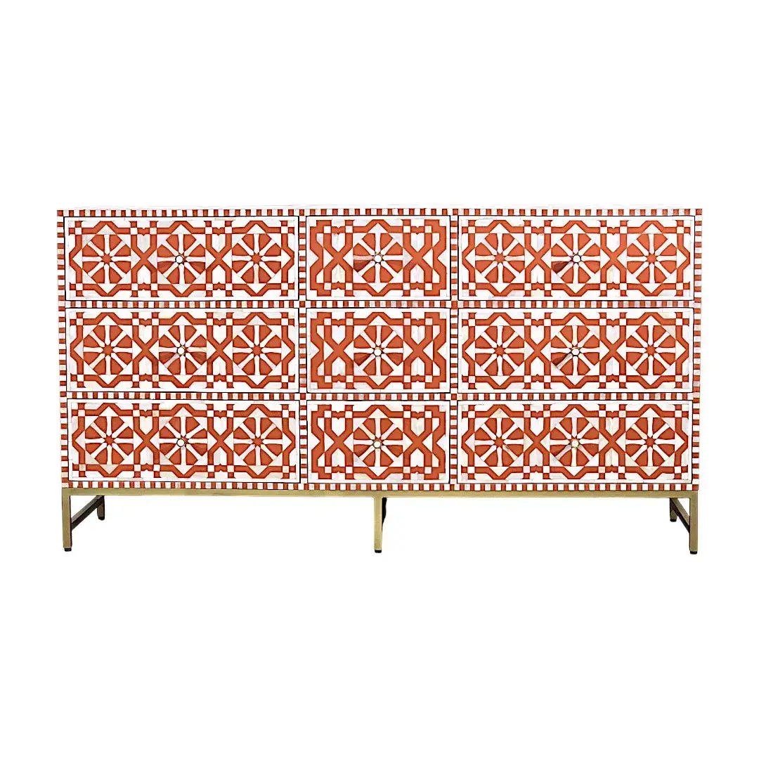 Vibrant Moroccan 9-Drawer Chest | خزانة أدراج المشرقة 9