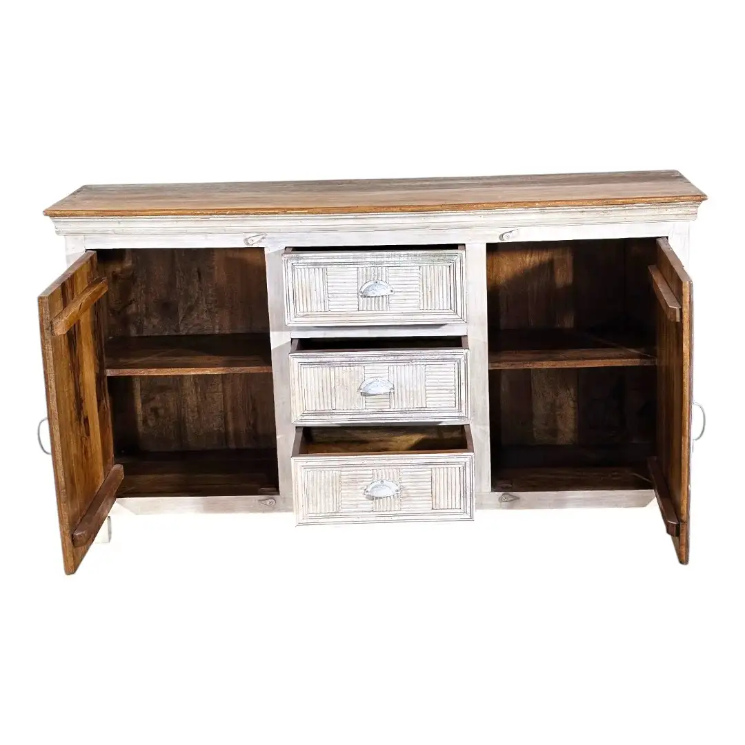 The Avadh Hand-Carved Mango Wood Credenza