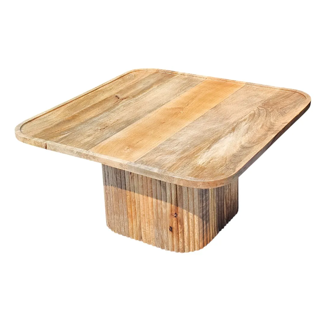 Mango Wood Pedestal Coffee Table