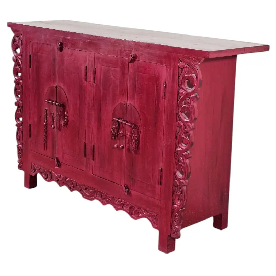 The Avery Heritage Arched Sideboard / بوفيه إيفري التراثي المقوس من خشب المانجو الصلب