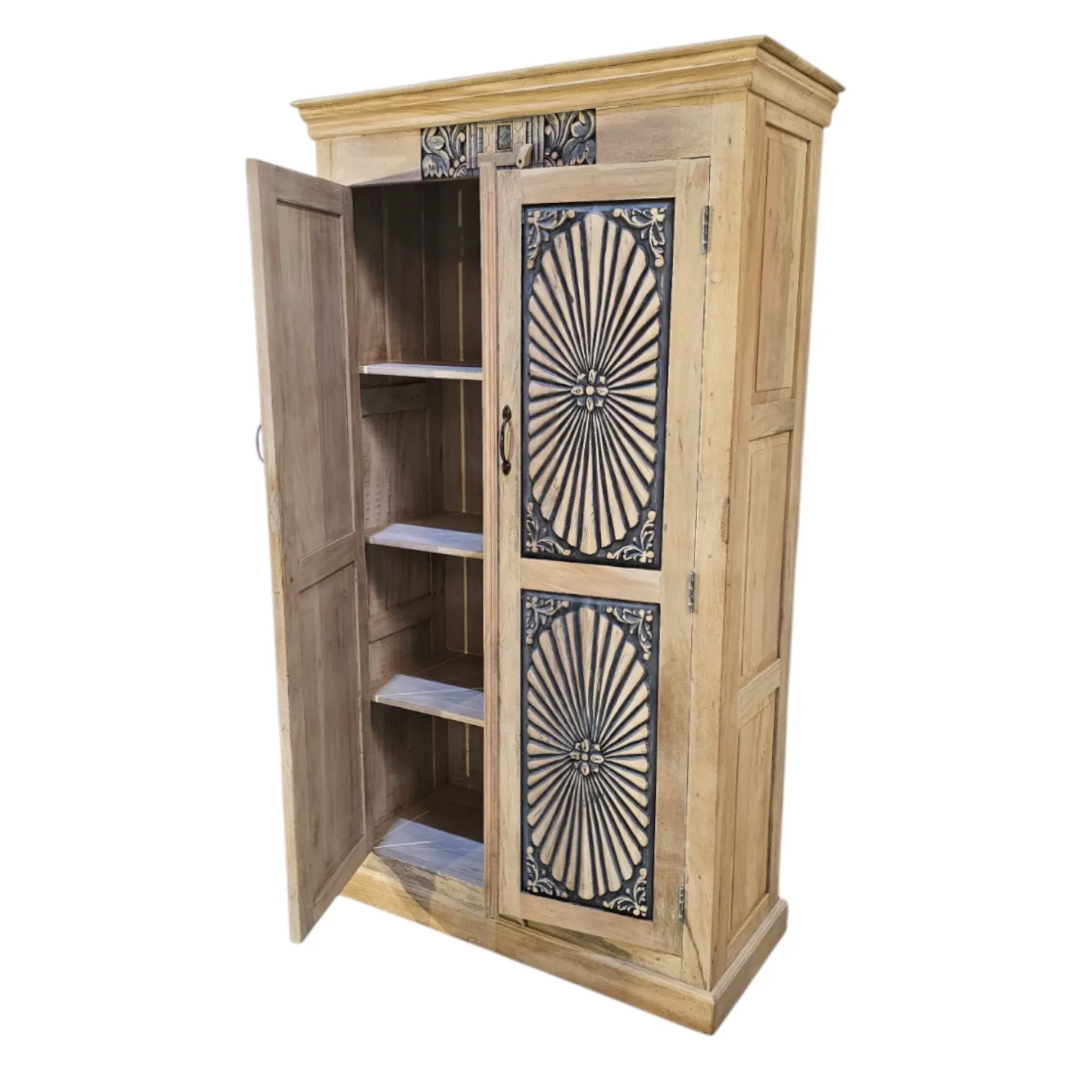 The Aura Carved Armoire / Cabinet