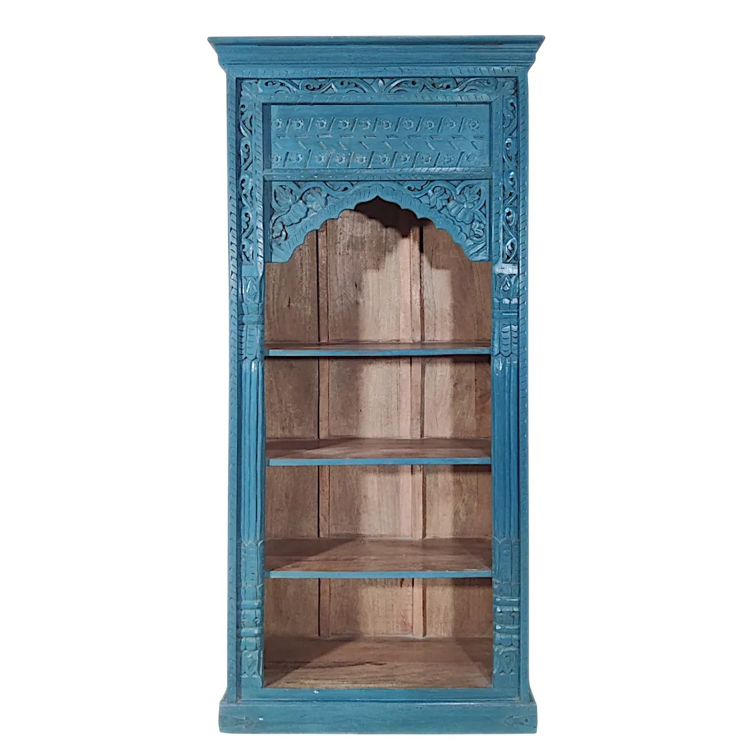 The Jodhpur Arch Arched Cerulean Bookcase