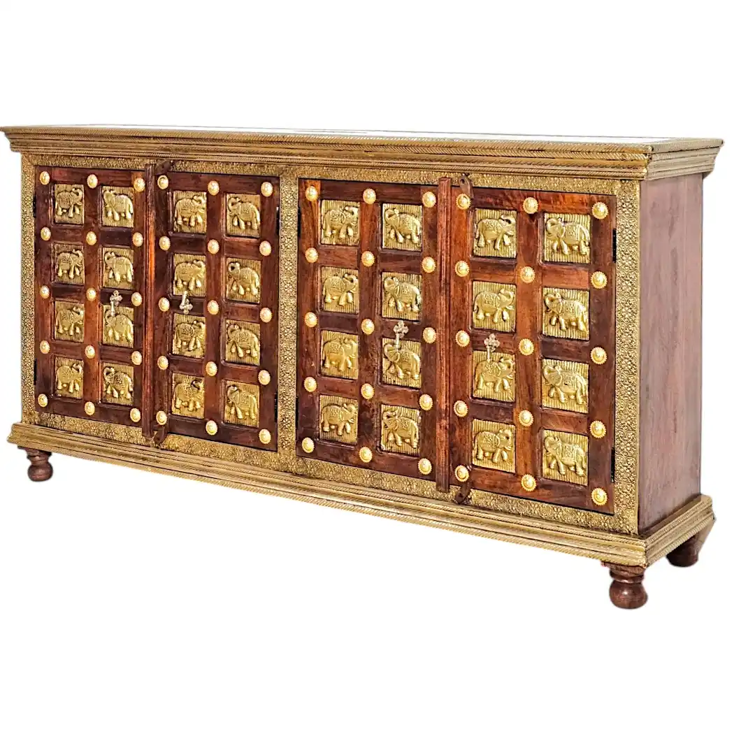 Maharaja Heritage Rosewood & Brass Sideboard | Aparador Maharaja Patrimonial