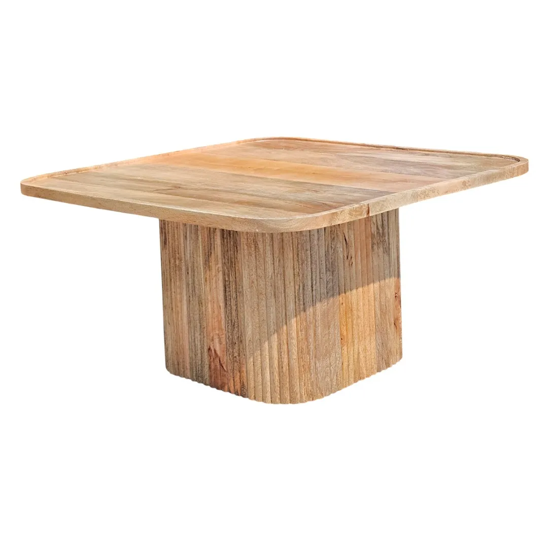 Mango Wood Pedestal Coffee Table