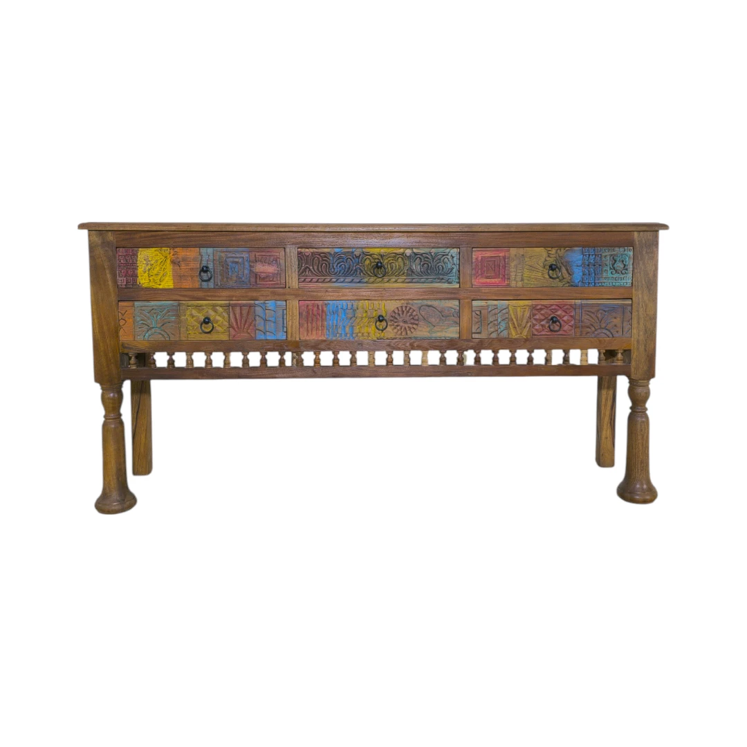 Colourful Carved Console
