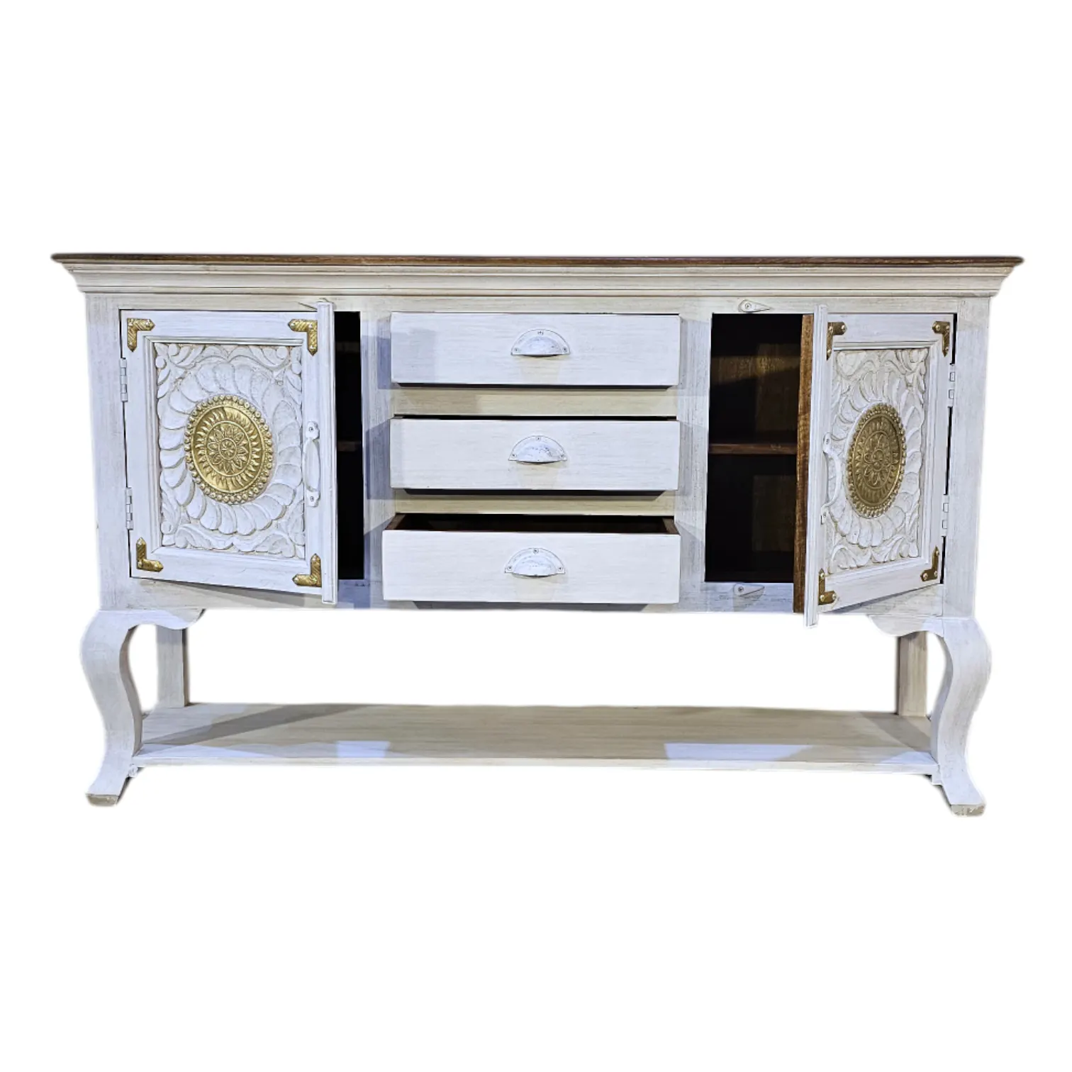 LUMINAIRE DORÉ: Artisanal Antiquity Console