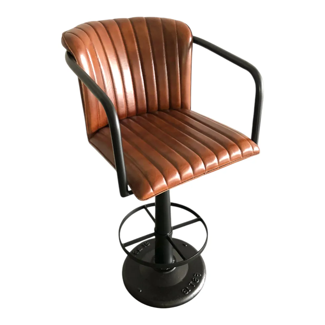 The 'Comfort' Leather Bar Stool