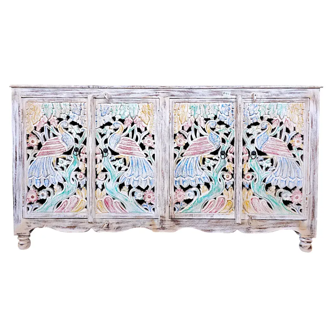 Peacock Garden Carved Buffet