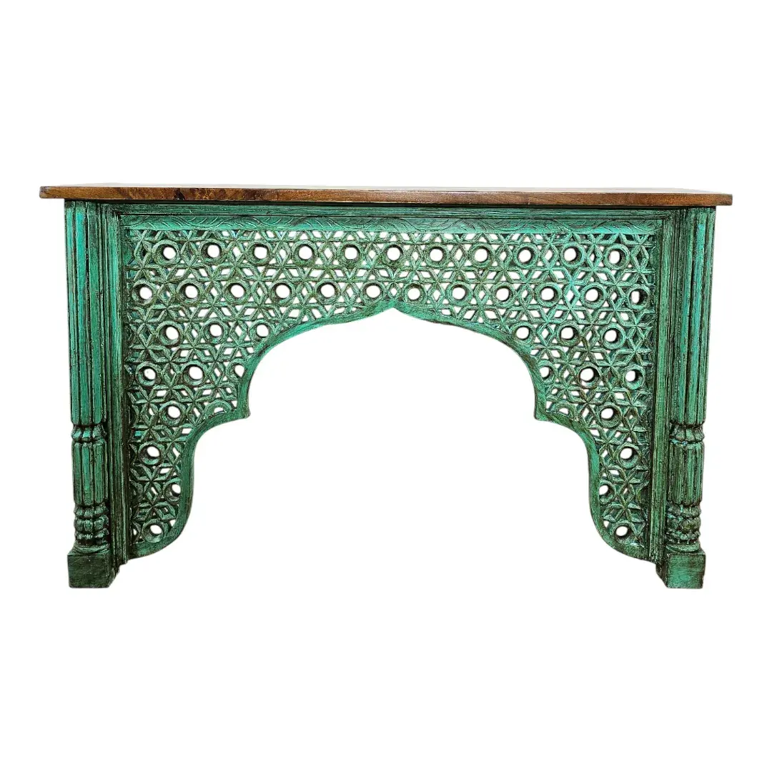 Zoya Carved Accent Table
