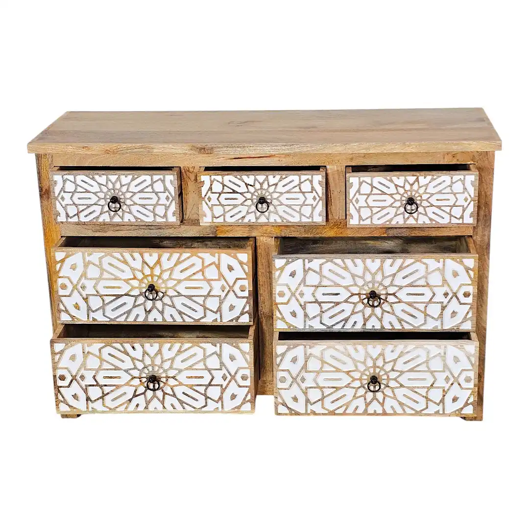 Sahara Carved Star Chest