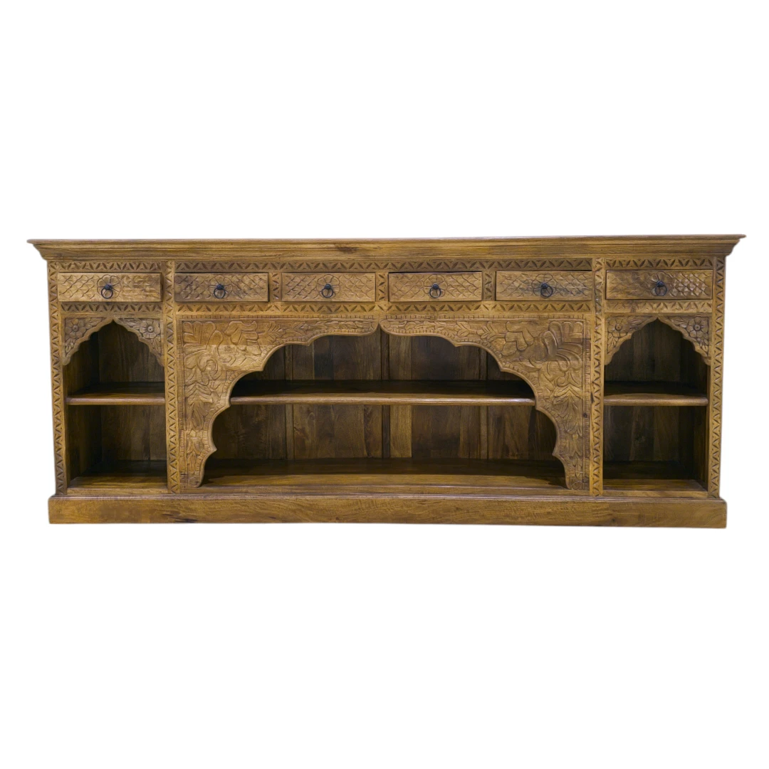 The Aura Carved Media Credenza
