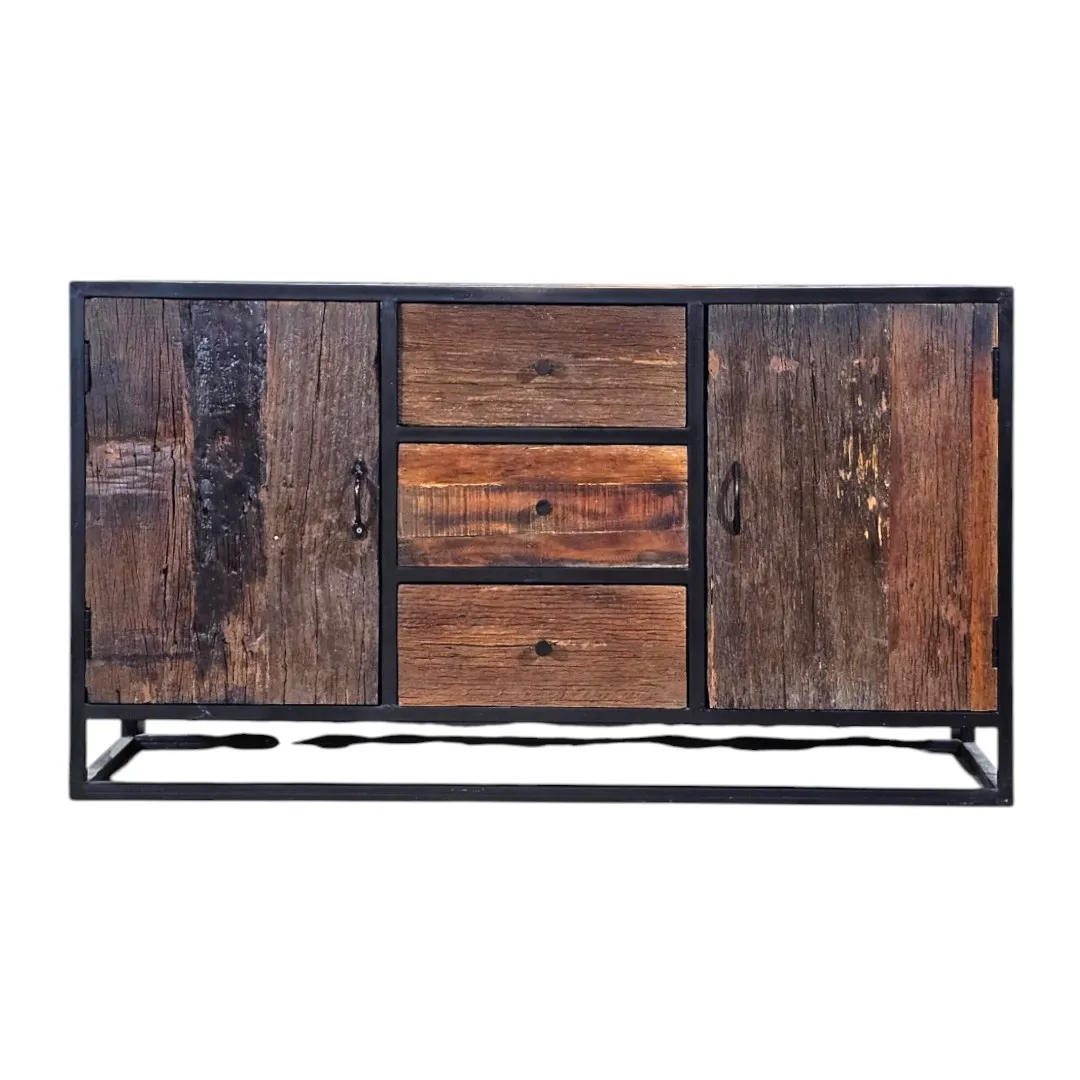 The Sleeper Wood & Iron Minimalist Sideboard