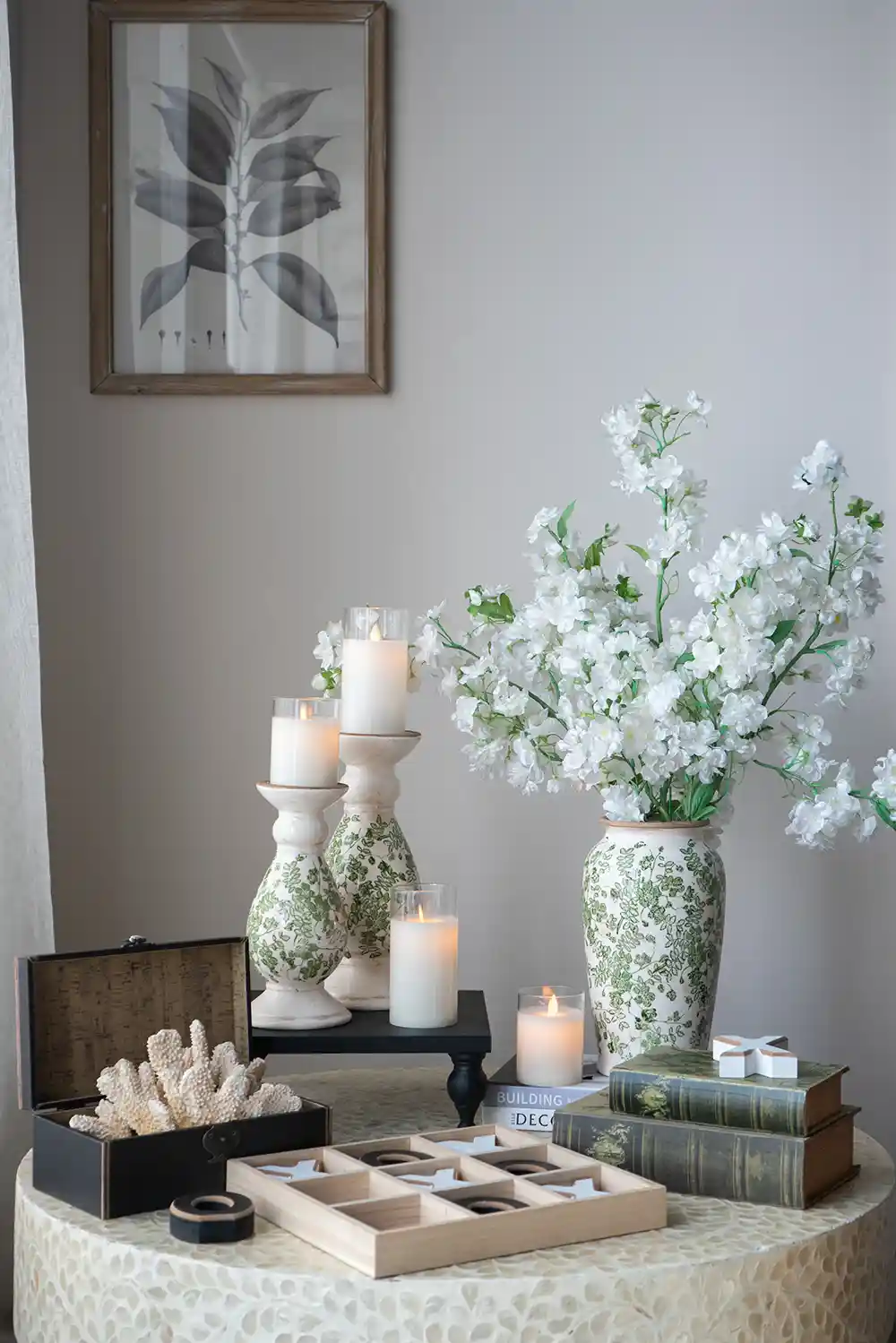 The Ivy & Blossom Tall Candlestick
