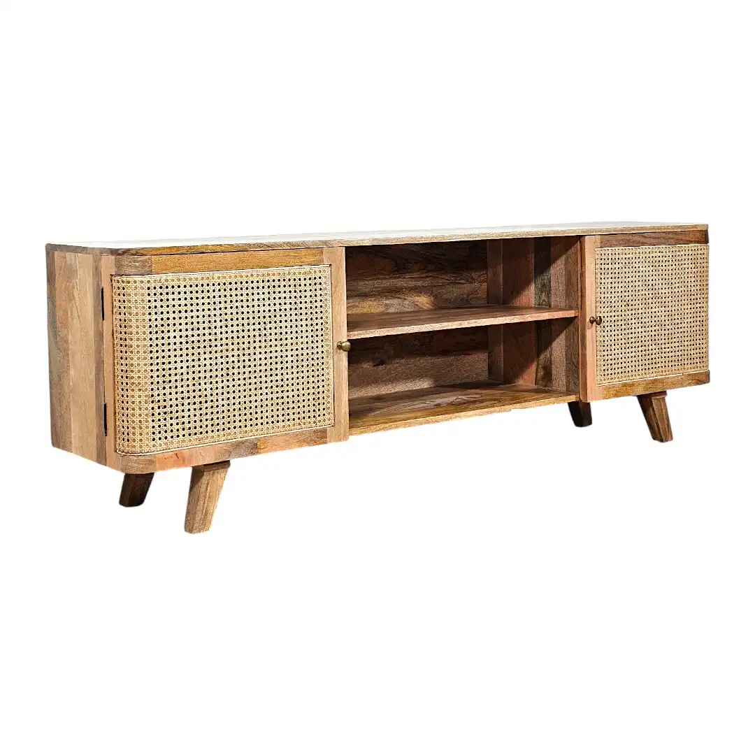 Milan Rattan TV Stand
