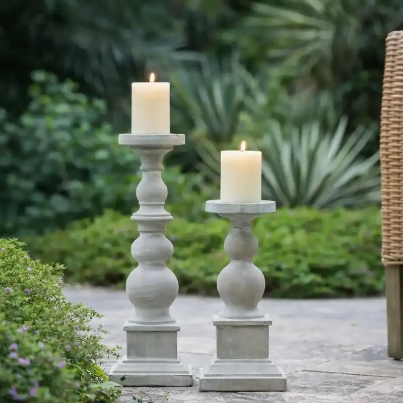 Botanica Stone Baluster Candle Holder
