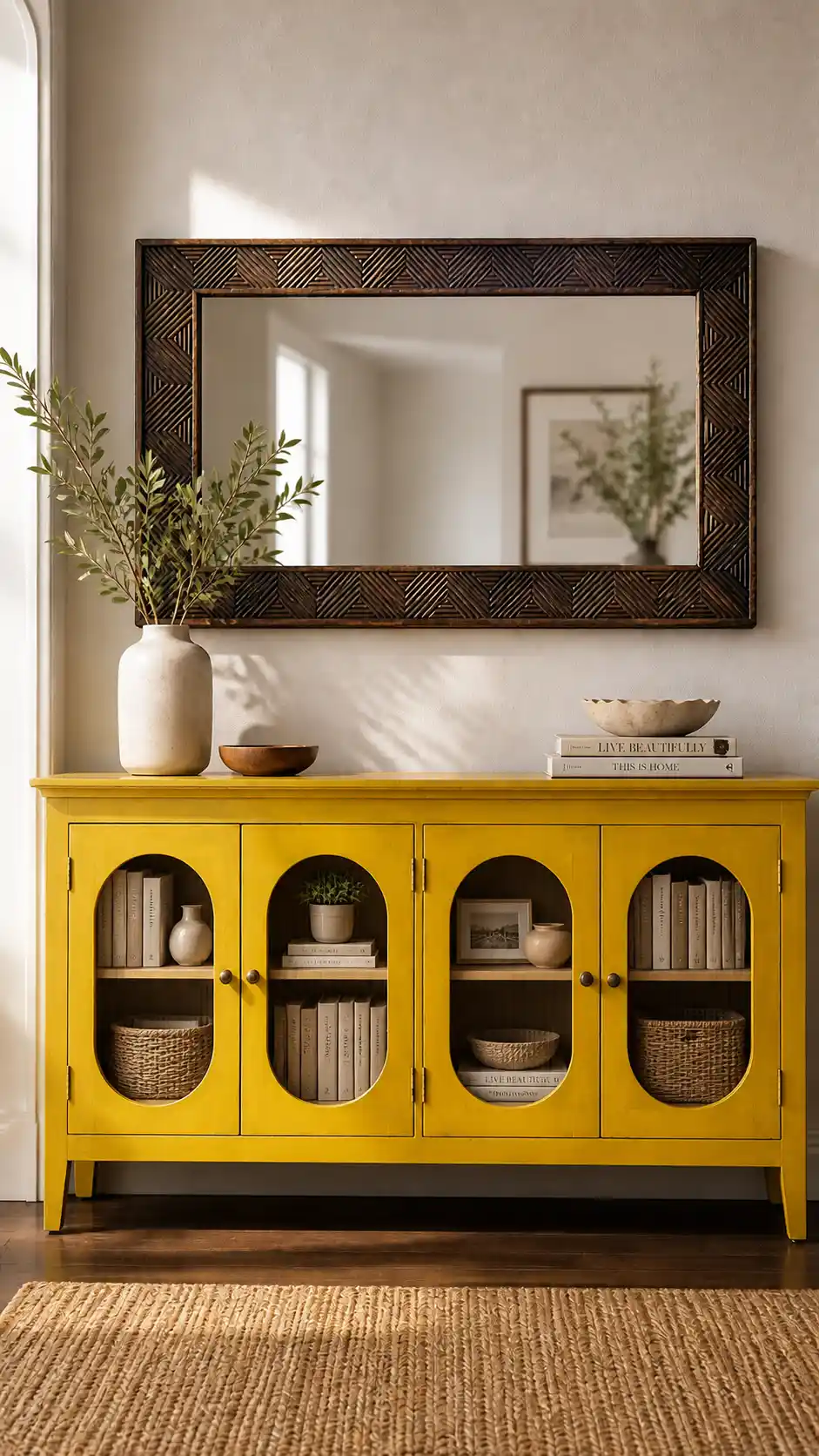 Grand Oval Console - Marigold Finish