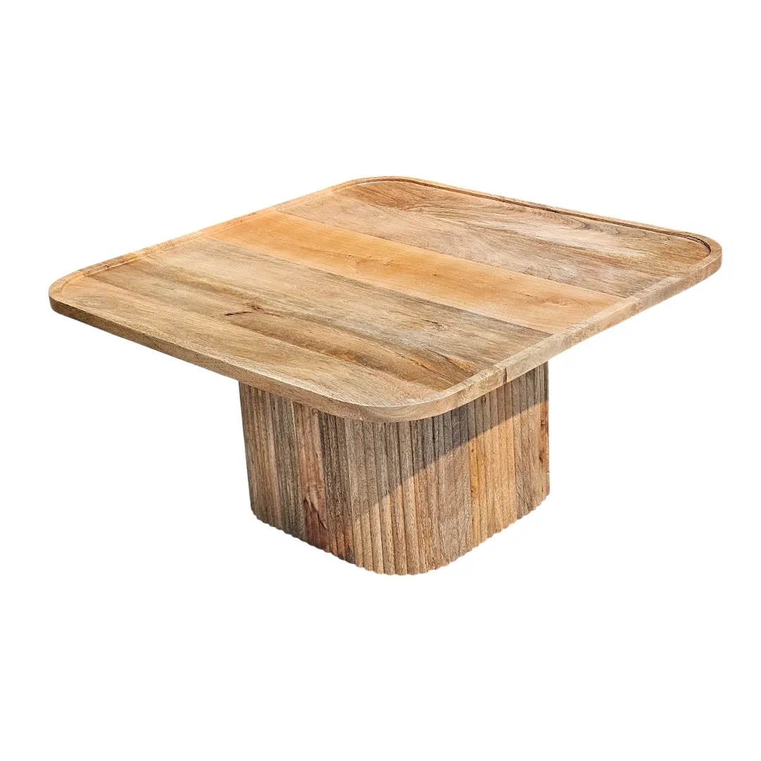 Mango Wood Pedestal Coffee Table