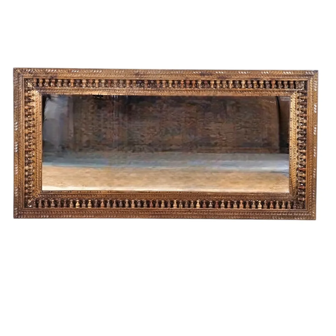 Al-Qasr Hand-Carved Mango Wood Mirror