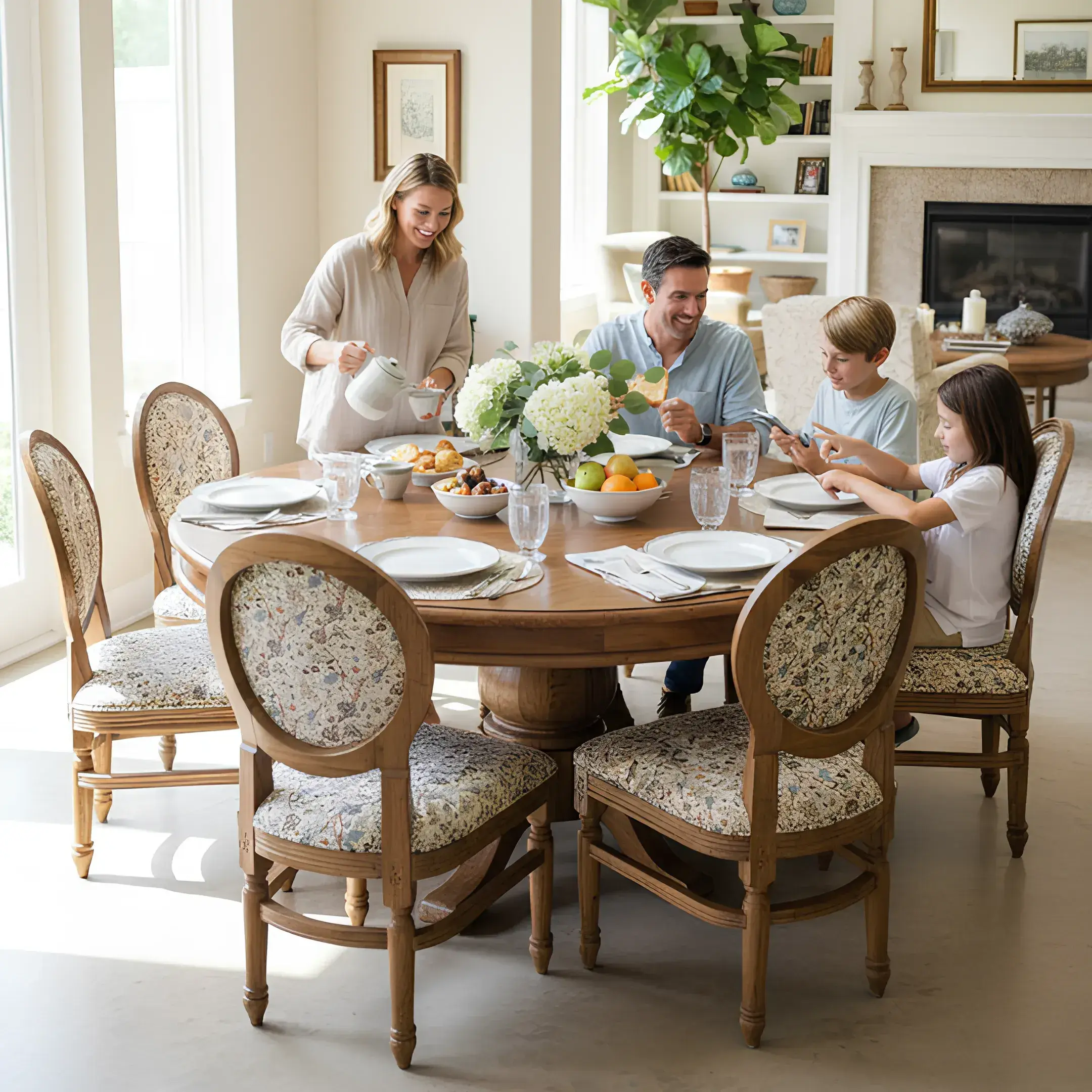 The 'Gathering' Round Teak Table