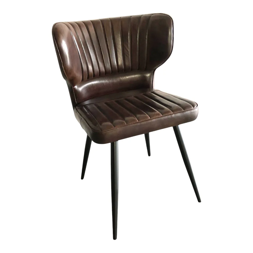 The 'Vintage Comfort' Leather Dining Chair