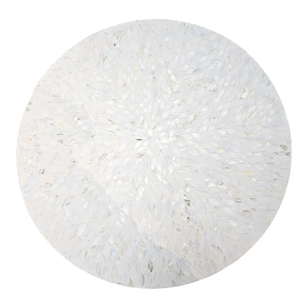 Al-Noor Pearl Petal Round Coffee Table