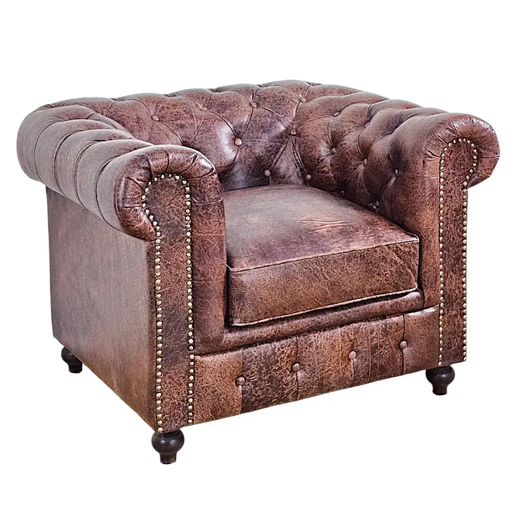 The Tufted Leather Armchair