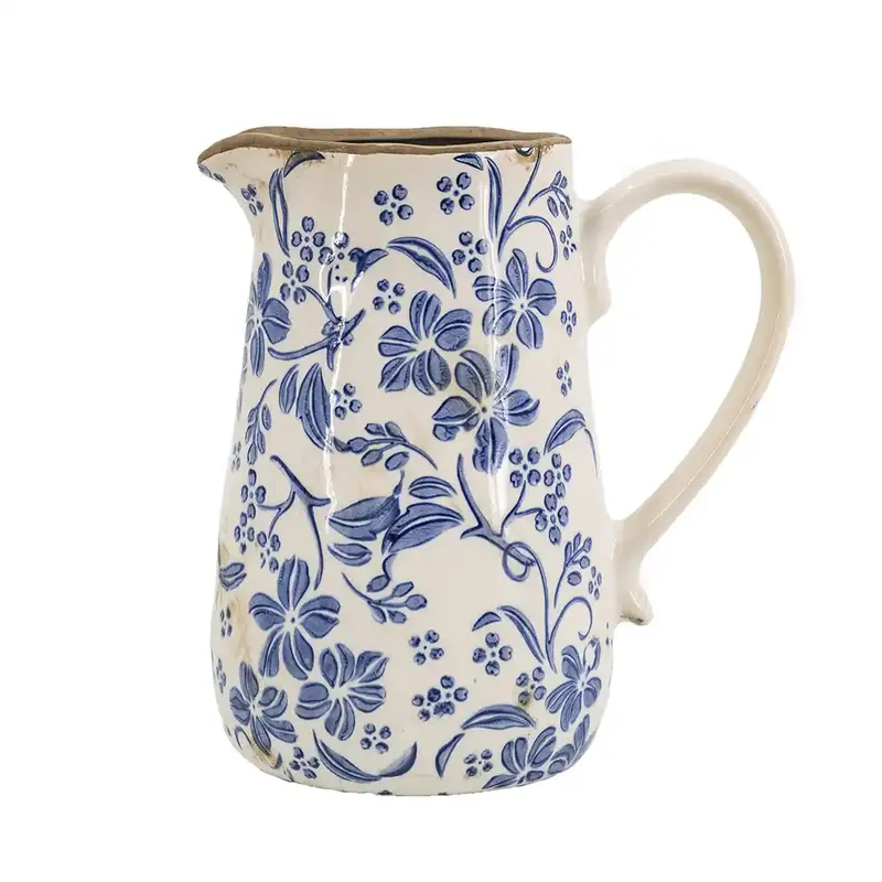 Sora Modern Botanical Ceramic Pitcher