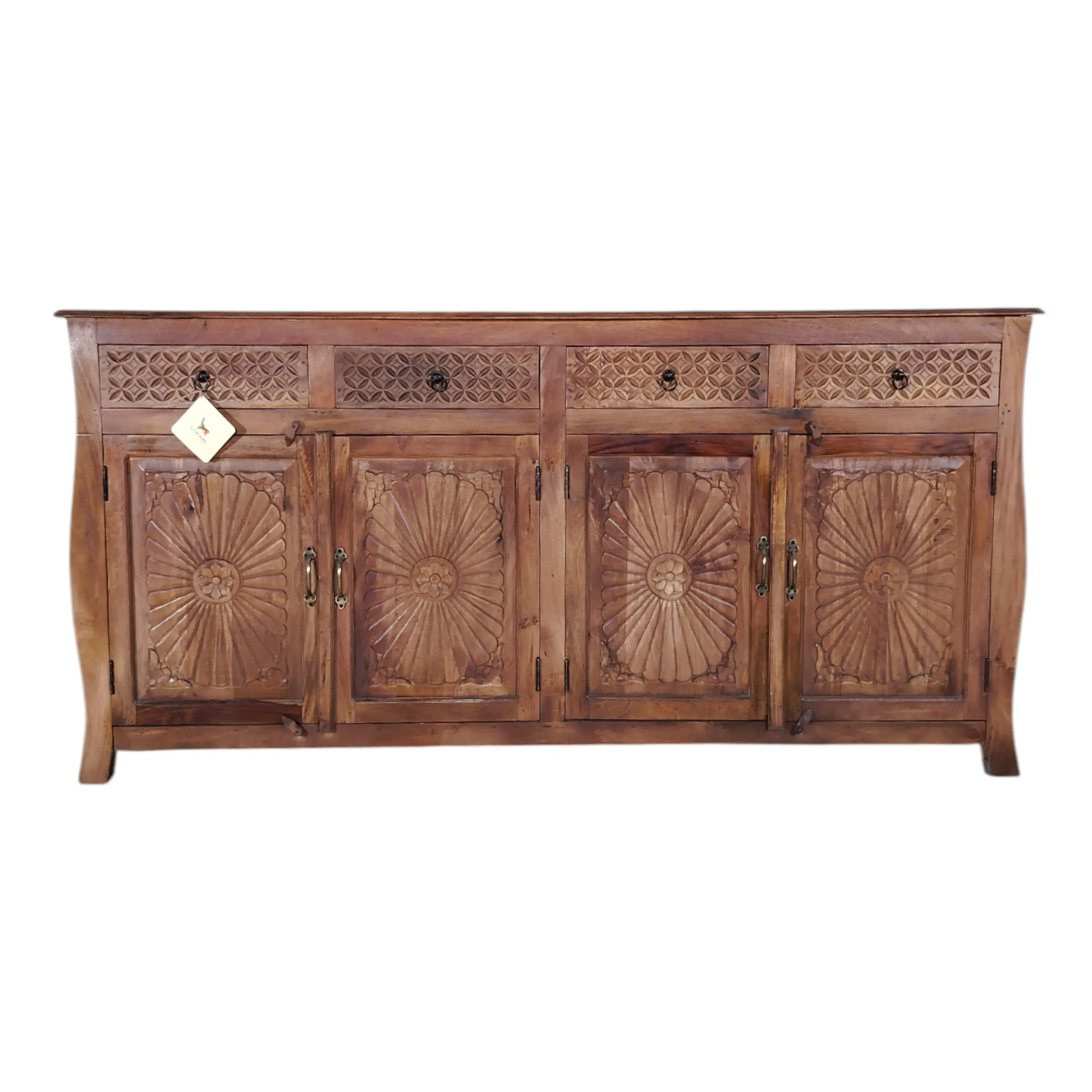Indus Hand-Carved Sideboard / Buffet Cabinet