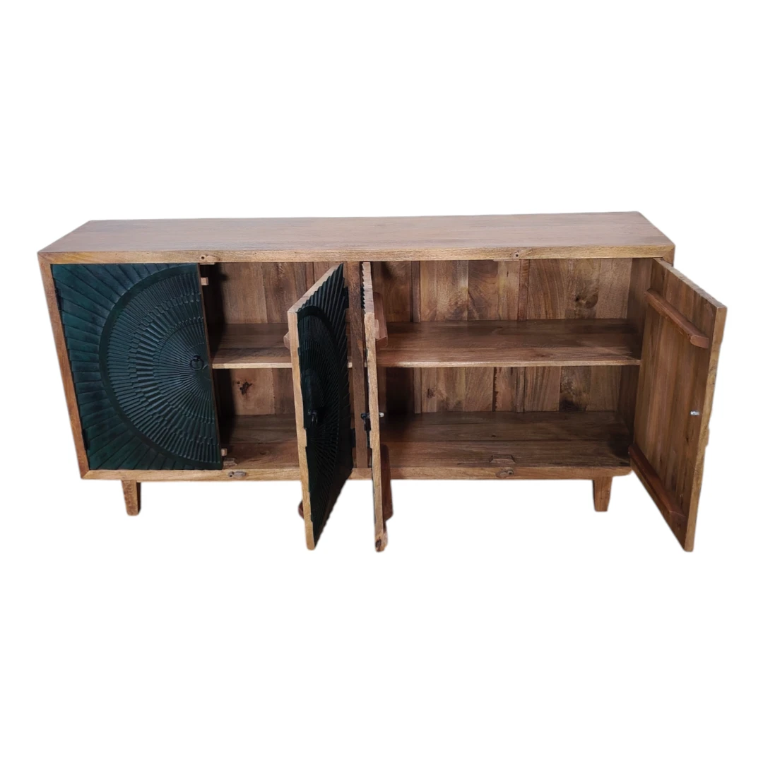 Verdant Radial Carved Credenza