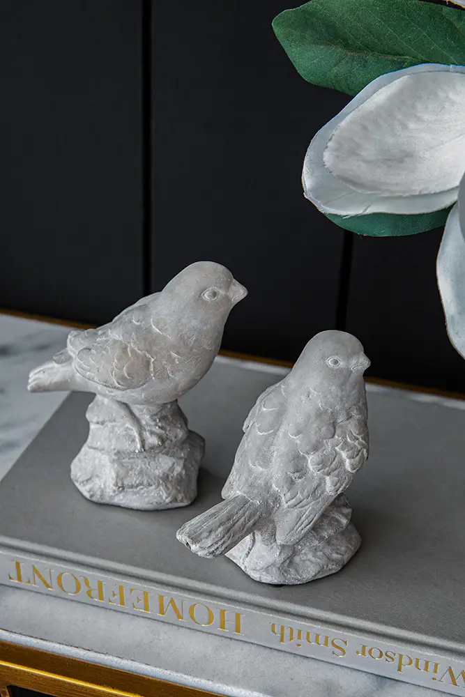 Monolithic Avian Forms Watchful Birds, Set of 2