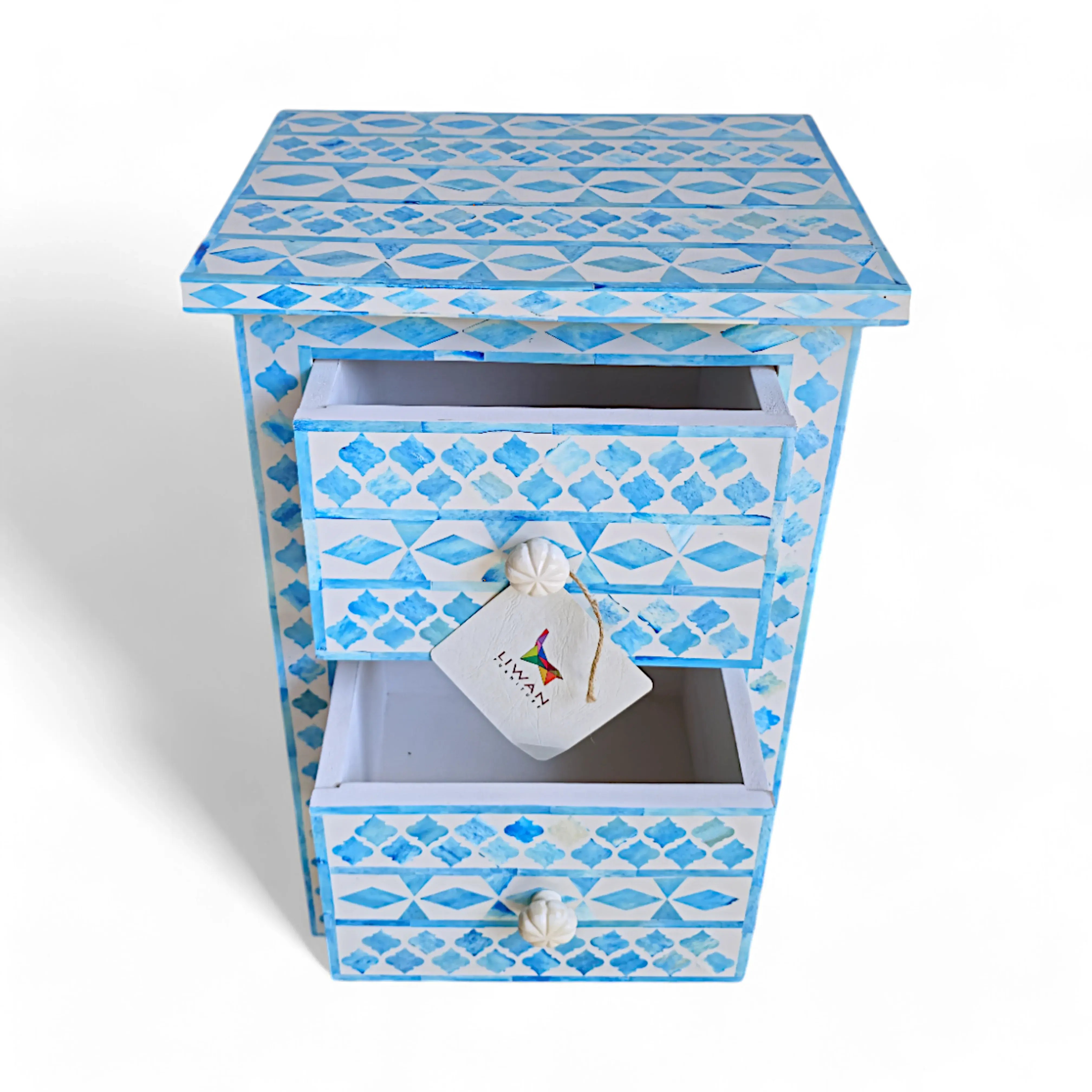 Bone inlay Bedside Table