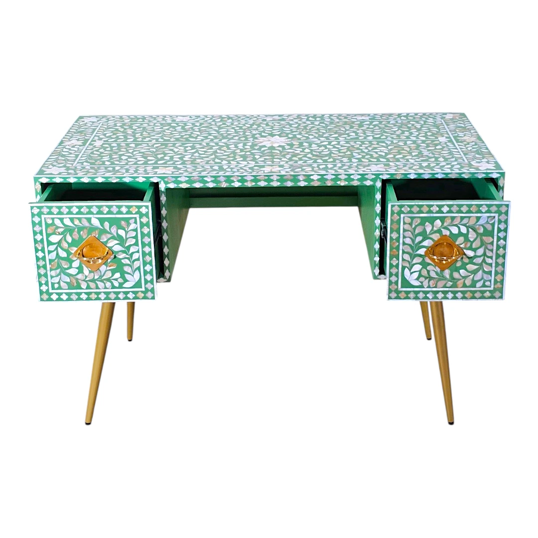 Jamilah Floral Shell Inlay Vanity Desk