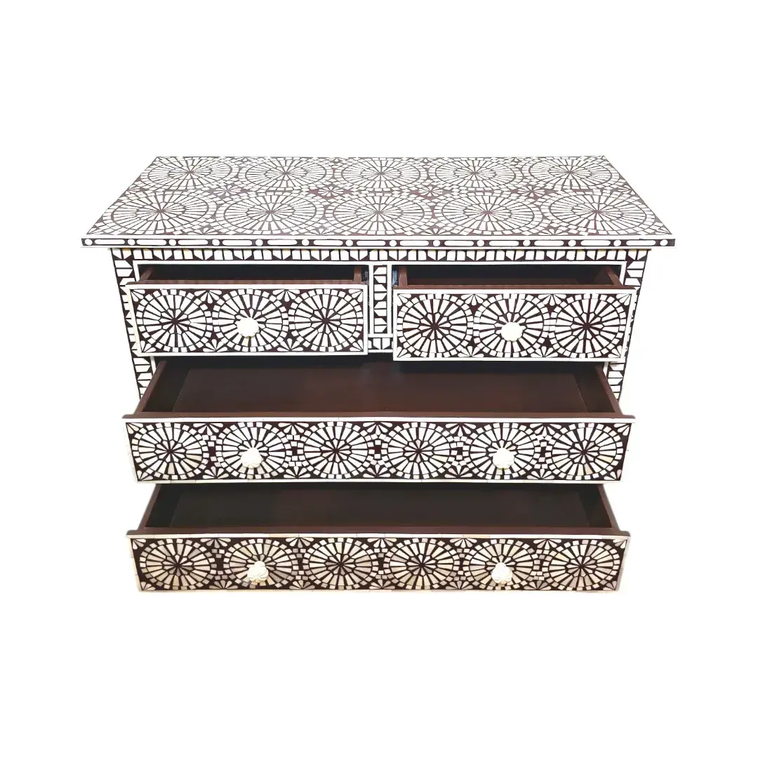 Mandala Artistry Bone Inlay Sideboard