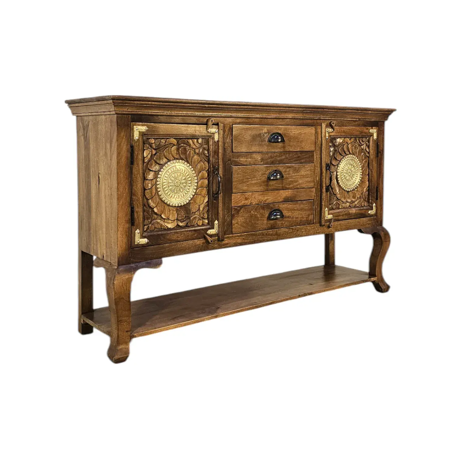 RUSTIC GRANDEUR: Natural Wood Sideboard