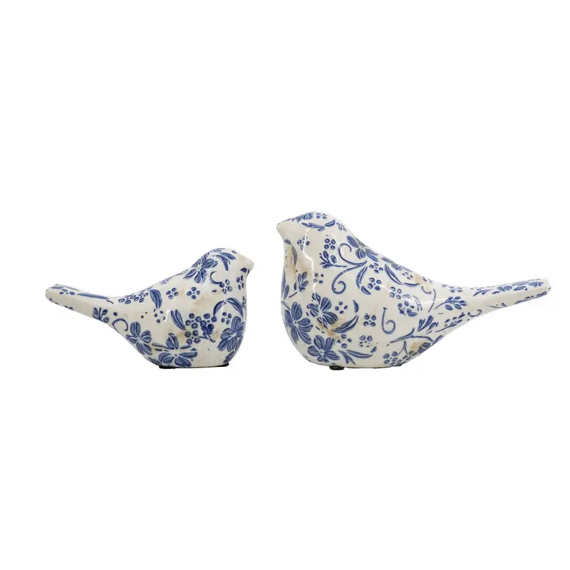 Aiden Botanical Ceramic Bird Set of 2