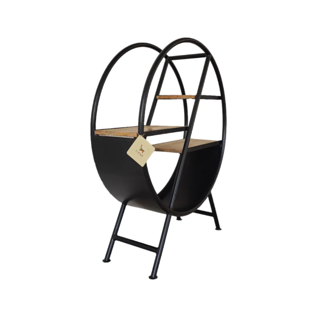 SMALL ROUND BOOKSHELF