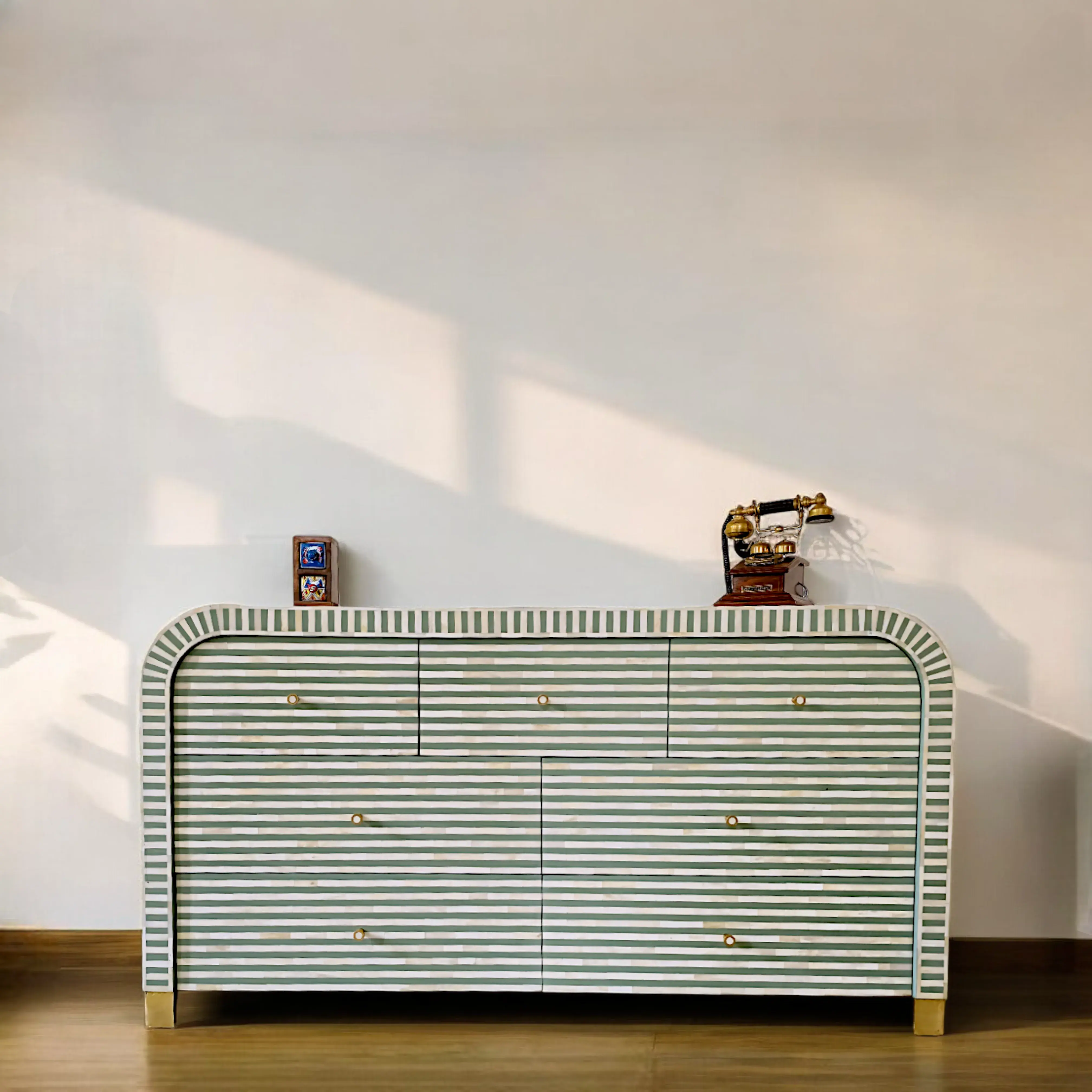 Mint Stripe Accent Chest