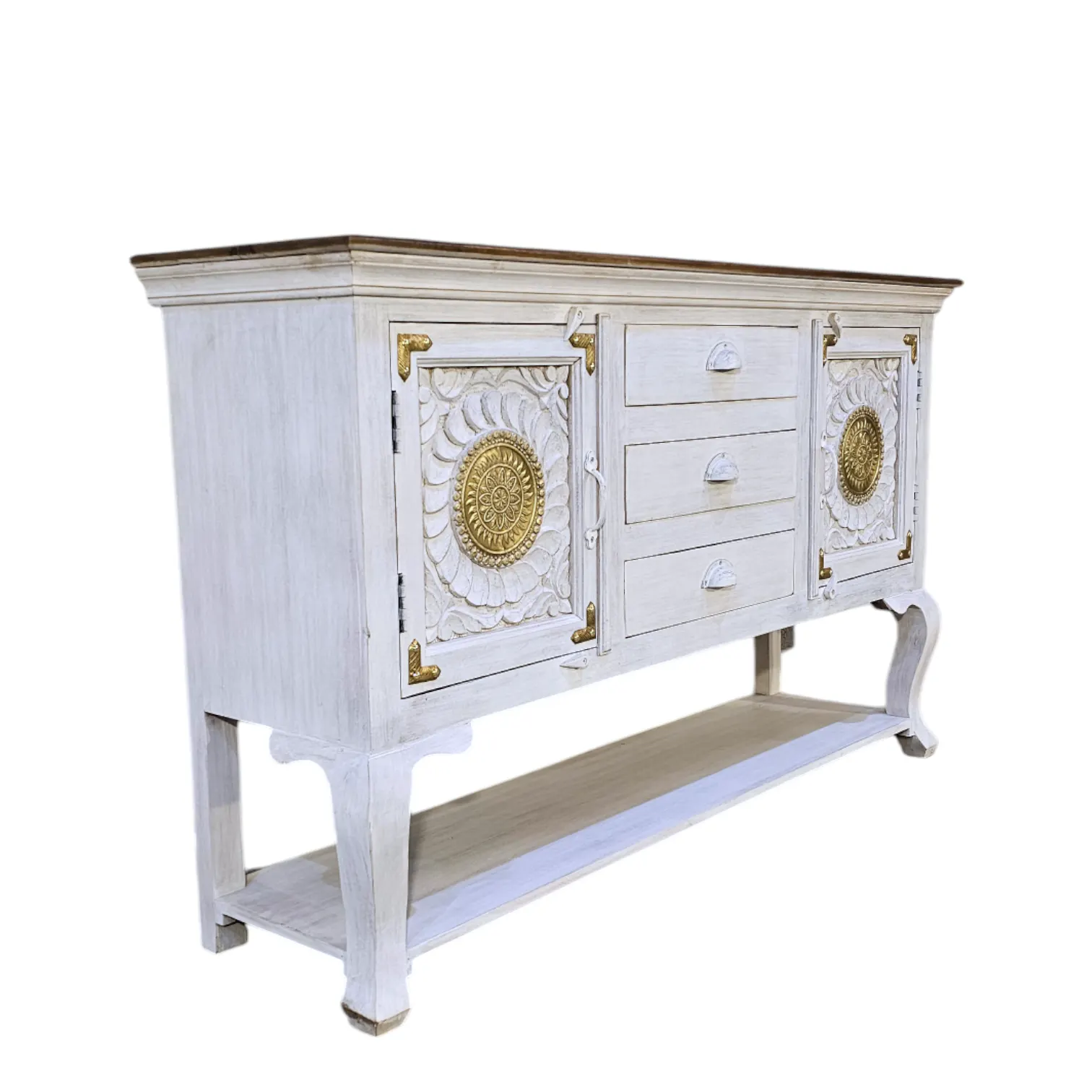 LUMINAIRE DORÉ: Artisanal Antiquity Console